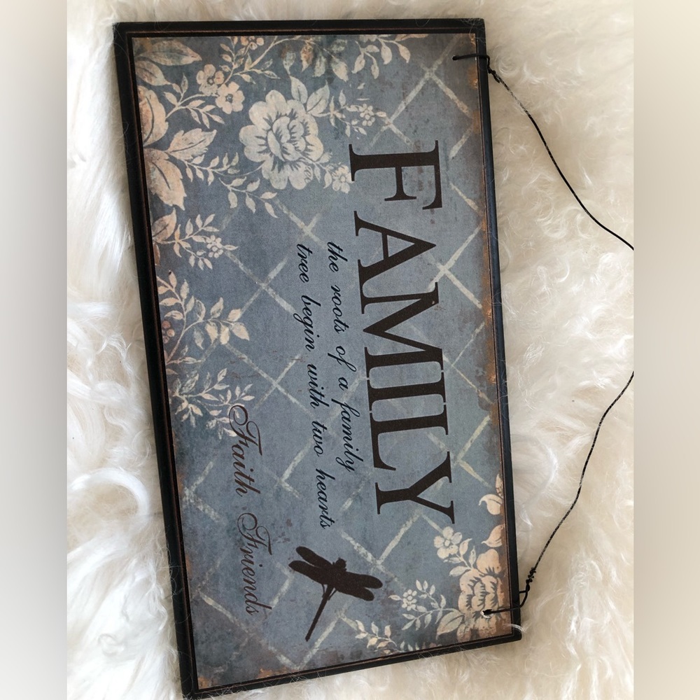 Vintage Family Motto wall portrait !!!